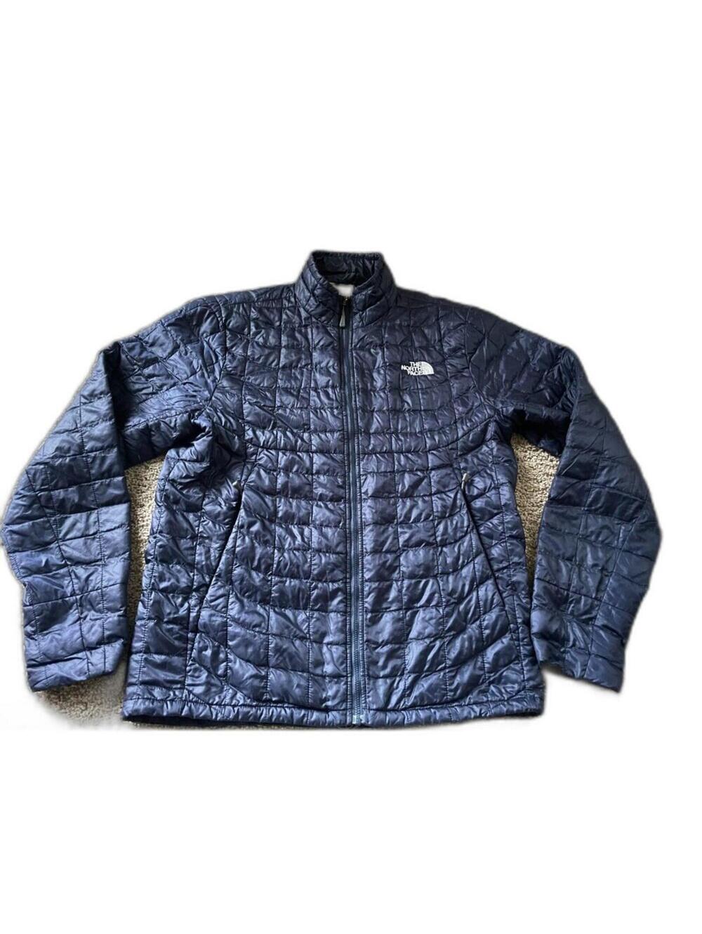 Men's The North Face Thermoball quilted insulated puffer jacket navy blue SMALL